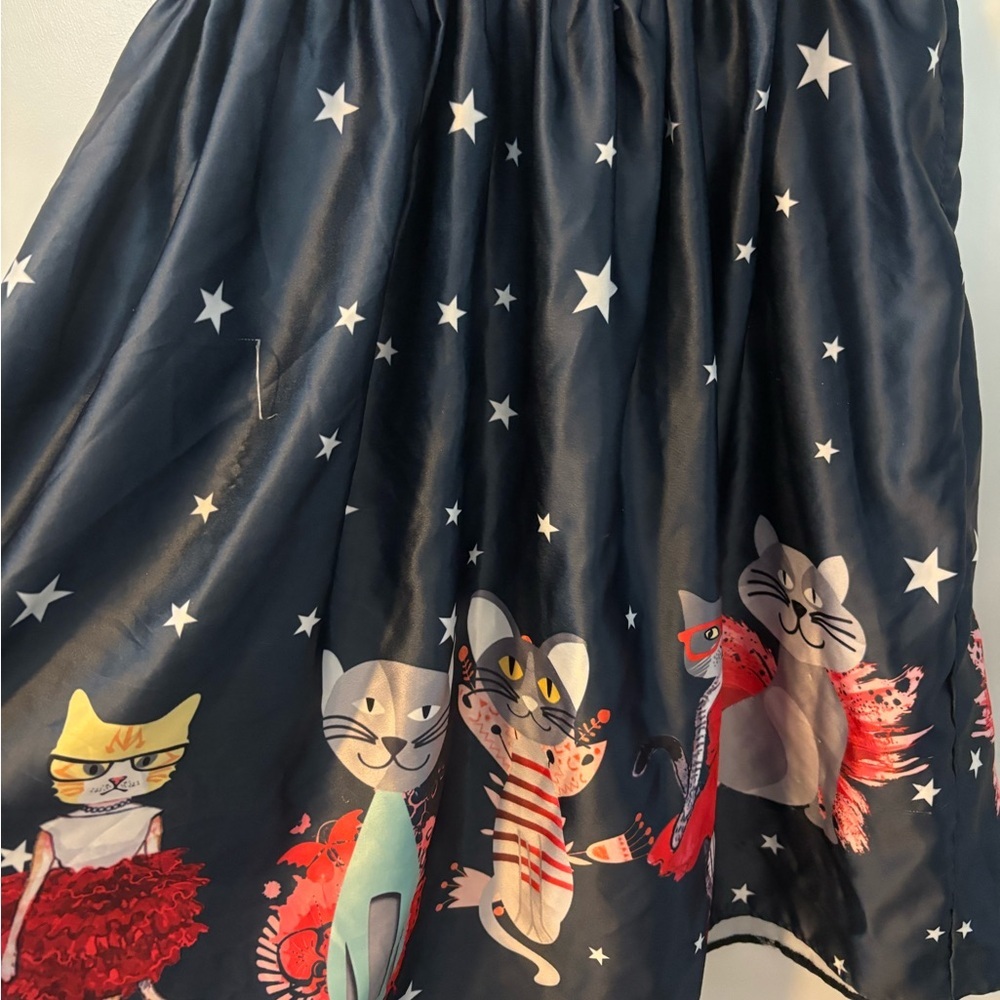 Cat Lady Core Cozy Vibes Red and White Striped Drop Waist Dress - Picture 3 of 6